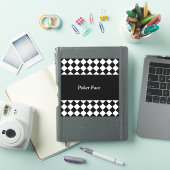 文字 カスタマイズ チェック ブラック ホワイト シール STICKER (iPad Cover)
