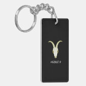 文字　カスタマイズ　GOAT　ブラック　キーホルダー SLEUTELHANGER (Voorkant Links)