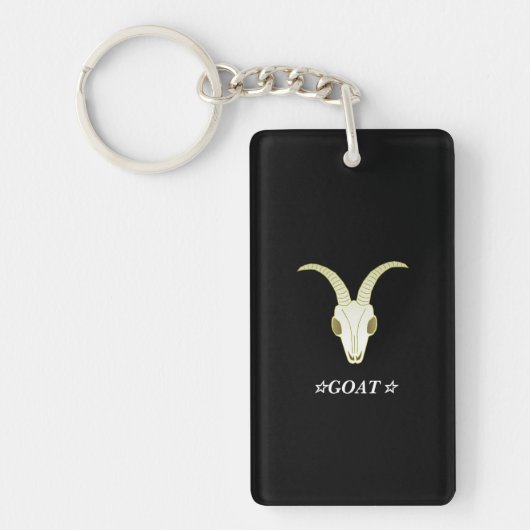 文字　カスタマイズ　GOAT　ブラック　キーホルダー SLEUTELHANGER (Voorkant)