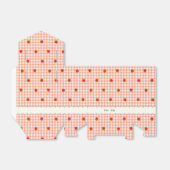 文字　カスタム　いちご＆ギンガムチェック（サーモンピンク）   フェイバーボックス BEDANKDOOSJES (Uitgevouwen)