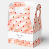 文字 カスタム いちご&チェック(オレンジ) フェイバーボックス BEDANKDOOSJES (Geopend)