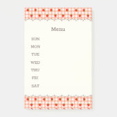 文字 カスタム いちご&チェック(オレンジ) ポストイット POST-IT® NOTES (Voorkant)