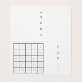 文字　カスタム　いちご＆チェック（オレンジ）   名刺 VISITEKAARTJES (Binnenkant ongevouwen)