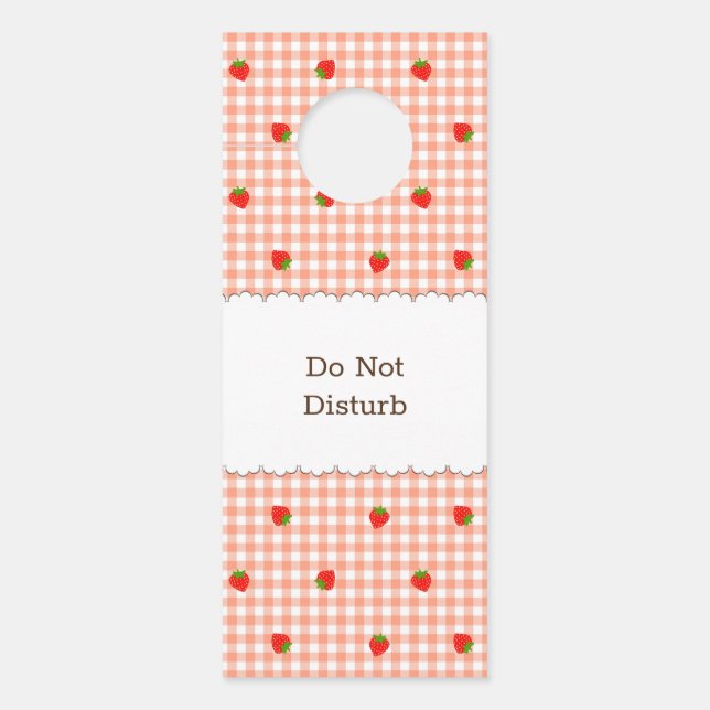 文字　カスタム（いちご+チェリー） ドアノブサイン (Voorkant)