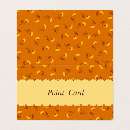 文字　カスタム　バラ（ブラウン）   名刺 VISITEKAARTJES (Buitenkant ongevouwen)