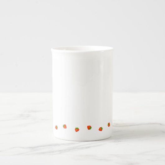 文字 カスタム STRAWBERRY MILK PORSELEIN KOP (Voorkant)