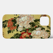 斎 Hokusai Peonies & Butterflies Fine Art Case-Mate iPhone Case (Achterkant (horizontaal))