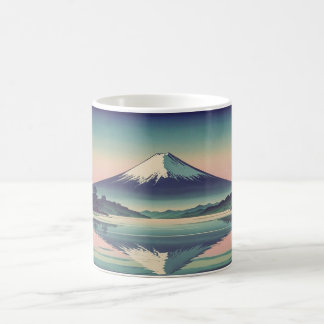 日本の朝焼けの富士山と河口湖の風景が楽しめるアートマグカップ KOFFIEMOK
