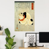 日 本 猫, 国 Japanse kat, Kuniyoshi, Ukiyo-e Poster (Thuiskantoor)