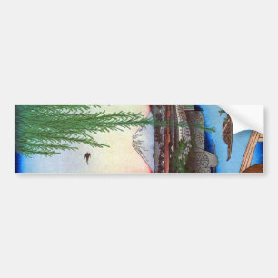 柳 と 士, 広 Willow en Mt Fuji, Hiroshige, Ukiyo-e Bumpersticker