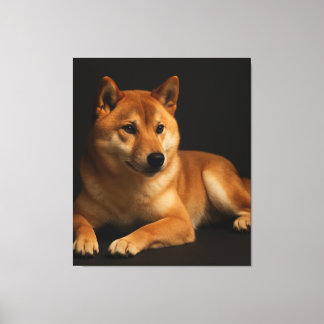 柴犬ポートレート – Shiba Inu Art Canvas Afdruk