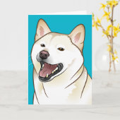 柴 犬 Joyeux anniversaire Shiba Inu carte chien (Fleur jaune)