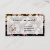 桜とゴールド ブラック 美しい サロン スクール 美容 名刺♡ VISITEKAARTJE (Achterkant)