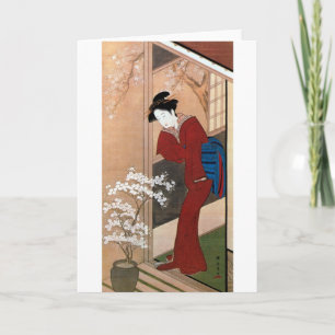 桜の花と女, 春章 de Bloesems van de Kers en een Vrouw, Kaart