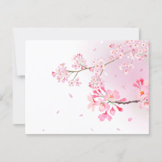 桜の花びらが舞う和風ポストカード*春のご挨拶・季節の便りに BRIEFKAART