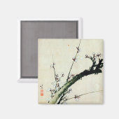 梅 花, 北 Plum Blossom, Hokusai, Ukiyo-e Magneet (Voorkant / Achterkant)
