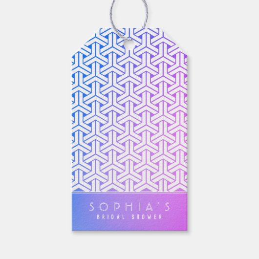 毘沙門亀甲 Bishamon Kikko Japans KIMONO Cadeaulabel (Voorkant)