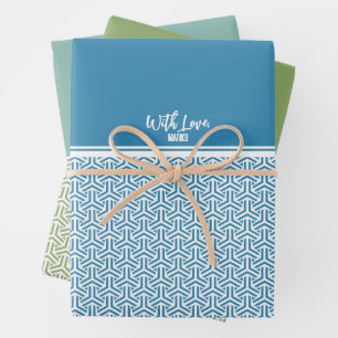 毘沙門亀甲  Bishamon Kikko Japans traditioneel patroon Inpakpapier Vel