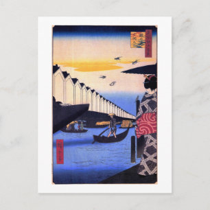 江 の 景, 広 重 Edo, Hiroshige Ukiyoe Briefkaart