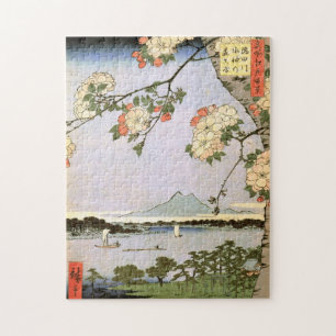 江 の 桜, 広 Cherry Blossom of Edo, Hiroshige, Ukiyoe Legpuzzel