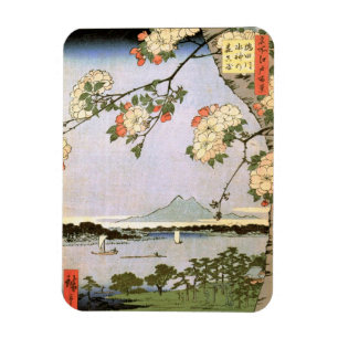 江 の 桜, 広 Cherry Blossom of Edo, Hiroshige, Ukiyoe Magneet