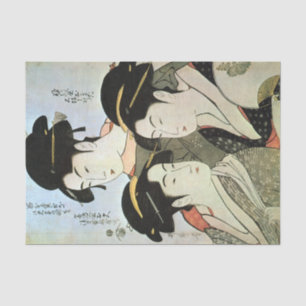 江 の 美 人 drie mooie vrouwen van Edo, Utamaro Tissuepapier