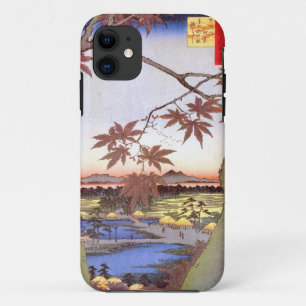 江 の 葉, 広 重 Maple of Edo, Hiroshige, Ukiyo-e iPhone 11 Hoesje