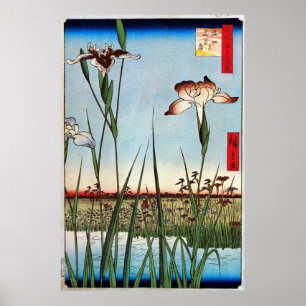 江 の 蒲, 広 Iris van Edo, Hiroshige Poster