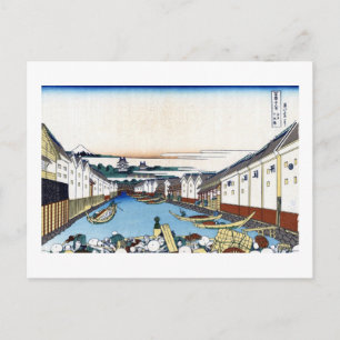 江 日 橋, 北 Uitzicht Mt. Fuji uit Nihonbashi, Hokusai Briefkaart