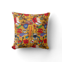 沖縄 de coussin d'illustration d'uchina de thème de