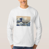 浮世絵長袖Tシャツ Ukiyoe T-Shirt 葛飾北斎 「富嶽三十六景 神奈川沖浪裏」 (Devant)