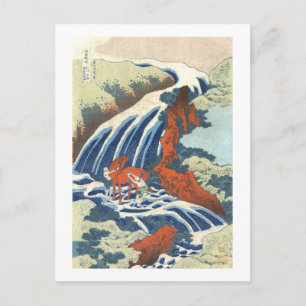 滝 馬, 斎 Waterfall en Horse, Hokusai, Ukiyo-e Briefkaart