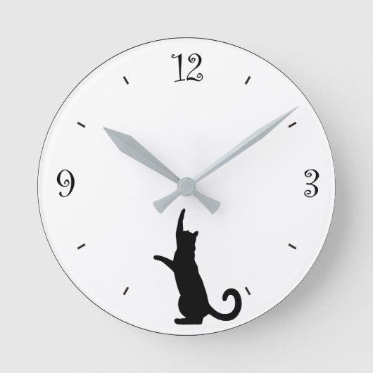猫の掛け時計 Cat clock Ronde Klok (Voorkant)