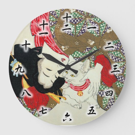 猫 が き, 芳 I Love Cats, Yoshitoshi, Ukiyo-e Grote Klok (Voorkant)