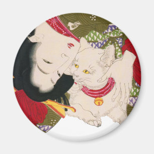 猫 が き, 芳 I Love Cats, Yoshitoshi, Ukiyoe Magneet