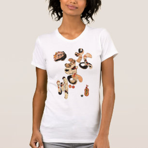 猫 で 文 字, ,  van hoeden, Kuniyoshi, Ukiyoe T-shirt