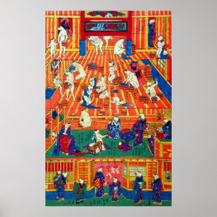 猫 の や, 作, お warme veer van de Cat, de Auteur van d Poster