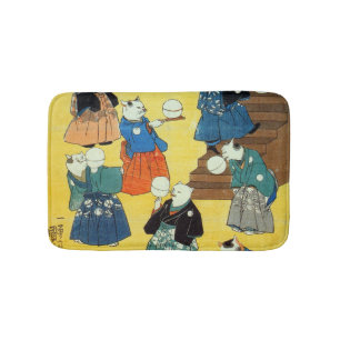 猫 曲 師, 国 芳 Acrobaat van de Katten, Kuniyoshi, Ukiy Badmat