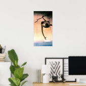 猿, 小 原 邨 Monkey die de maan bereikt, Ohara Koson Poster (Thuiskantoor)