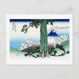 甲 三 越, 北 Uitzicht Mt. Fuji uit Mishima, Hokusai, 州 Briefkaart