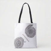 白地に「縁結曼荼羅」と象 TOTE BAG (Voorkant)