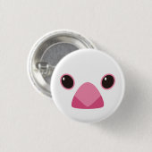 白文鳥-Java sparrow(white) Ronde Button 3,2 Cm (Voorkant /achterkant)