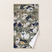 百 犬 図, 伊 藤 冲 Cent Chiens, Itō Jakuchu (Serviette à main)