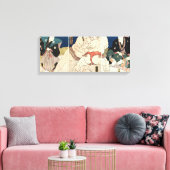 相撲, 国貞 Smou worstelen, Kunisada, Ukiyo-e Canvas Afdruk (Insitu (Woonkamer))