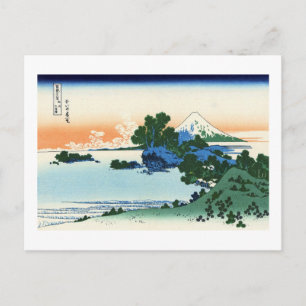 相 七 浜,北 斎 Uitzicht Mt. Fuji uit Shichirigahama, Ho Briefkaart
