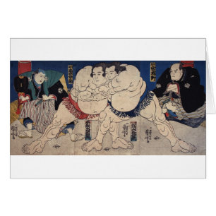 相 撲, 国 Sumo Wrestling, Kuniyoshi, Ukiyo-e