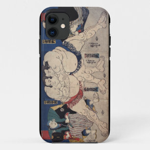 相 撲, 国 Sumo Wrestling, Kuniyoshi, Ukiyo-e iPhone 11 Hoesje