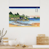相 江 島, 北 Uitzicht Mt. Fuji uit Enoshima, Hokusai Poster (Keuken)