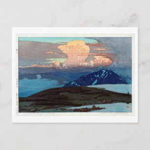 立 五 ヶ 原, Tateyama Goshikigahara, Yoshida, Woodcut Briefkaart