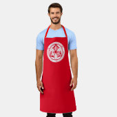 竹の丸に三羽雀 エプロン SCHORT (Gedragen)